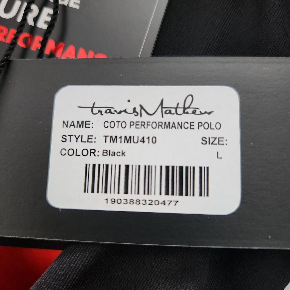 NEW Travis Mathew Polo Shirt Men L Black Golf Coto Prestige Pure Performance NWT - Picture 5 of 6